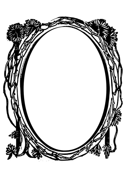 Målarbild spegel