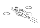 F�rgl�ggningsbilder Stålmannen - superhjälte