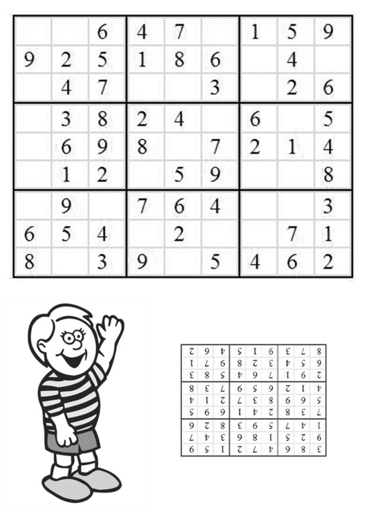 Målarbild sudoku - pojke