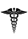 F�rgl�ggningsbilder symbol för läkekonsten