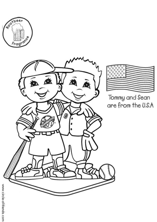 Målarbild Tommy och Sean frÃ¥n USA