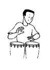 F�rgl�ggningsbilder trummis