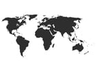 världskarta utan gränslinjer