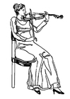 F�rgl�ggningsbilder violinist