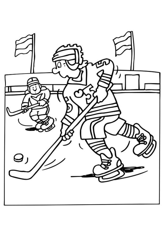 Line Art Nj : Målarbild ishockey bild