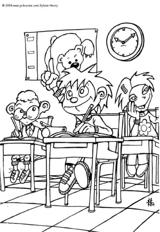 D Line Drawings Questions : Målarbild klassrum bild