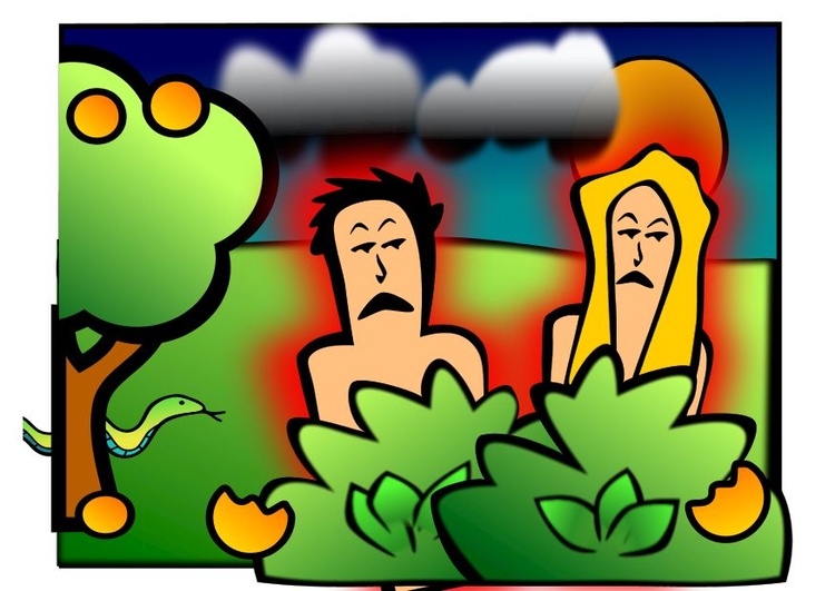 bild Adam och Eva - ledsna