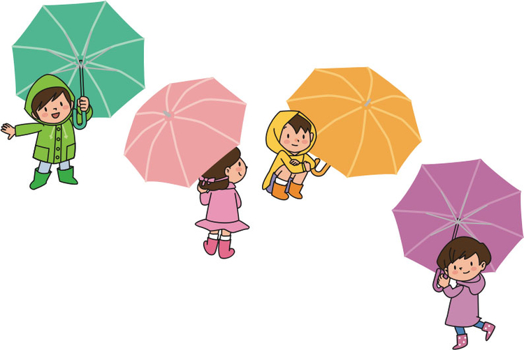 bild barn med paraplyn