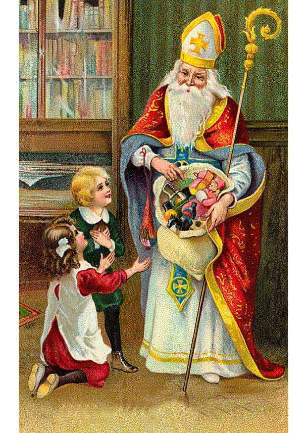 bild barn med Sankt Nikolas