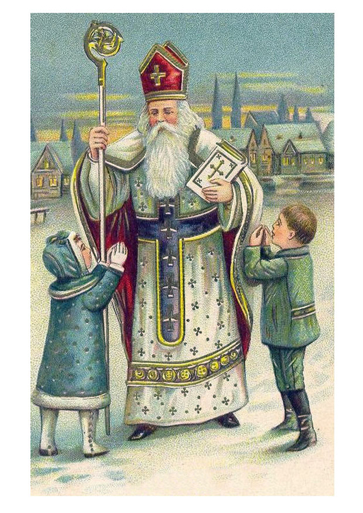 bild barn och Sankt Nikolas