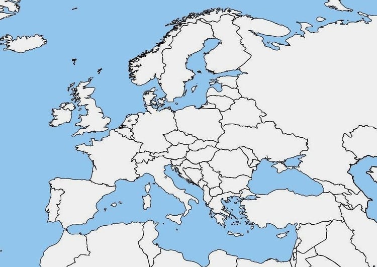 bild blank europeisk karta