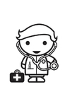 Målarbild doktor - läkare