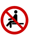 bilder förbjudet att sitta