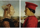 Federico de Montefeltro och hans hustru Battista Sforza