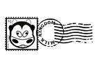 Målarbild frimärke
