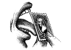 Målarbild frimärke