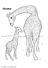 Målarbild giraff