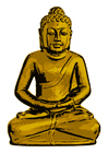 bilder guld Buddha