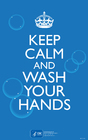 håll dig lugn och tvätt händerna