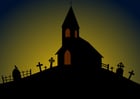 bilder Halloween - kyrka