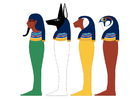 bilder Horus fyra söner