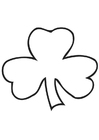 Målarbild irländsk klöver - shamrock