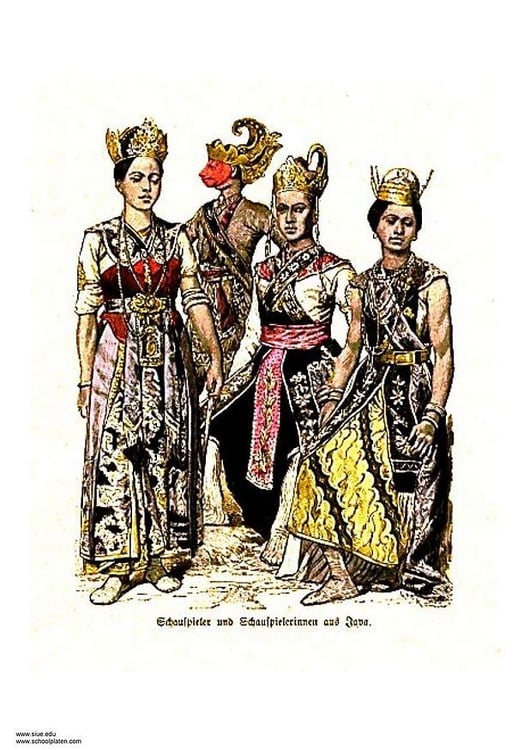 bild Javanesiska dansare 19:e Ã¥rhundradet