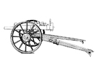 Målarbild kanon - vagn