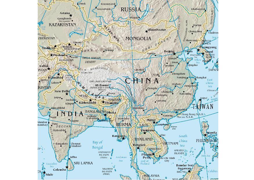 Bild karta över Kina - Skriv Ut Gratis Bilder - Bild 13016