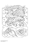 Målarbild krokodil