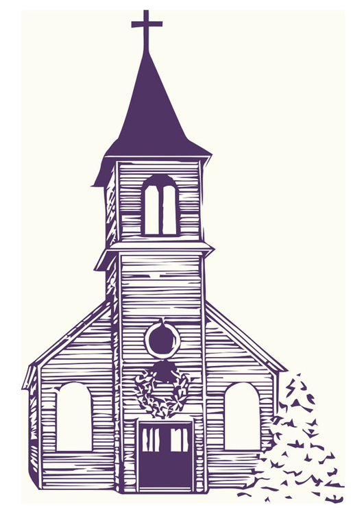 bild kyrka om vintern