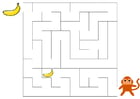 bilder labyrint - apa och banan