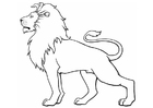 Målarbild lejon