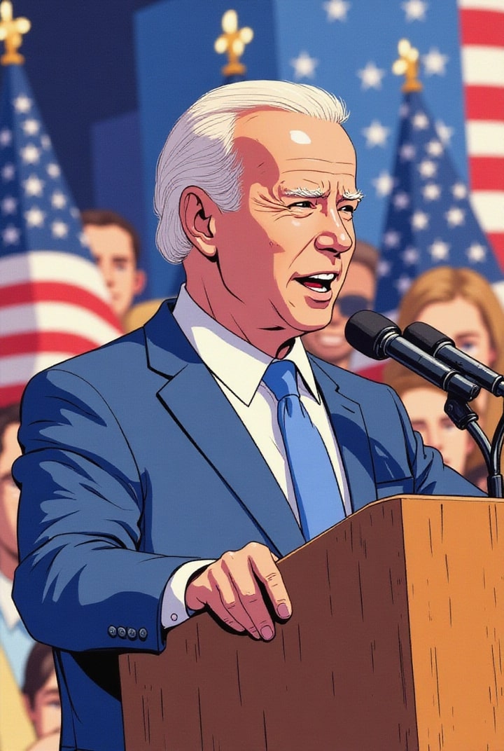 President Biden håller ett tal