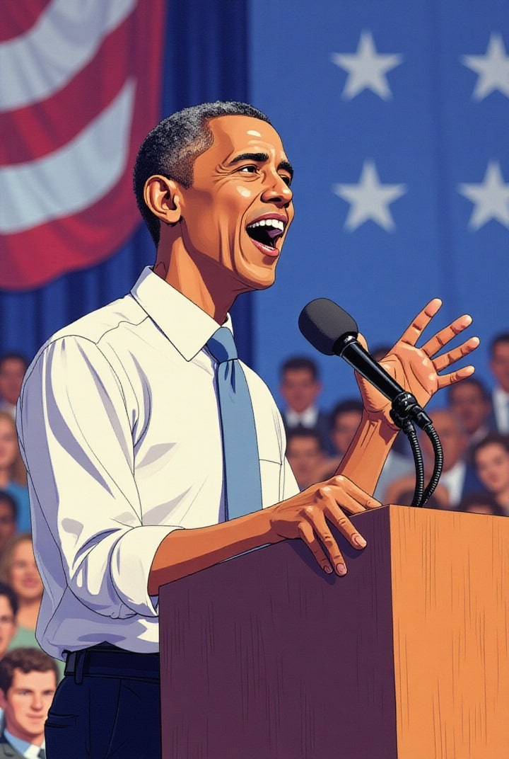 President Obama håller ett tal