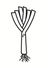 Målarbild purjolök