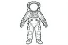 Målarbild rymddrÃ¤kt fÃ¶r en astronaut