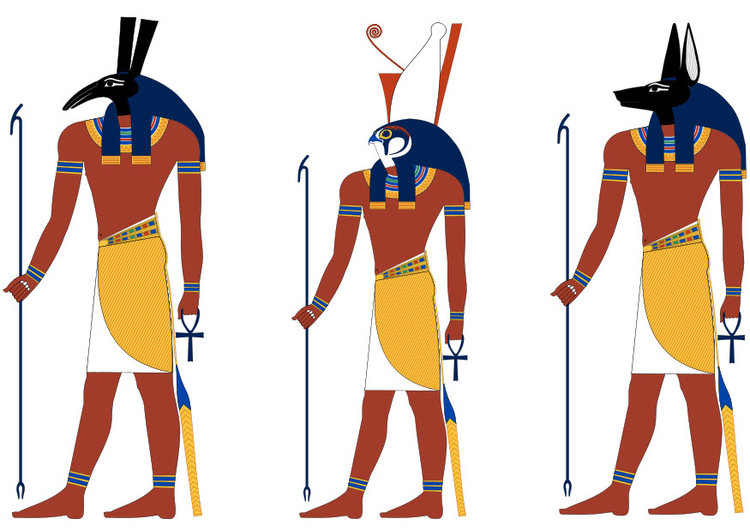 bild Set, Horus och Anubis