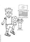 Målarbild spela fotboll