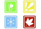bilder symboler för årstiderna