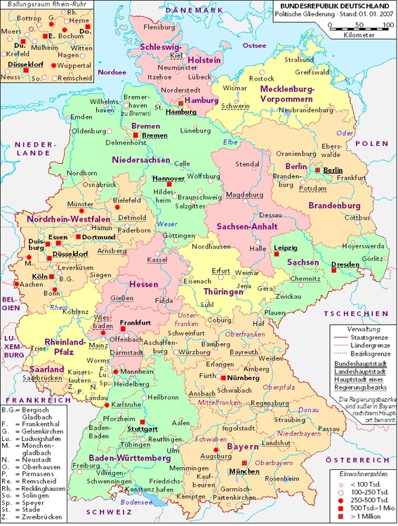 bild Tyskland - politisk karta 2007
