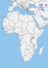 vit karta över Afrika