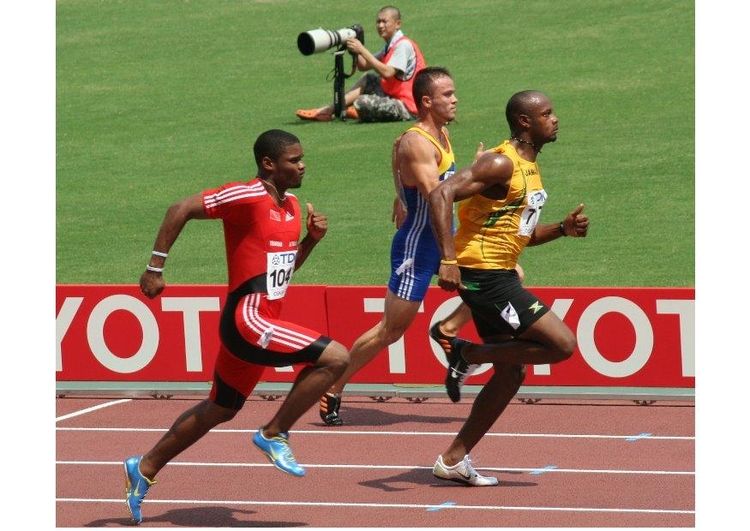 Foto 100 meter sprinterlopp