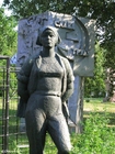 Foto arbetarens staty