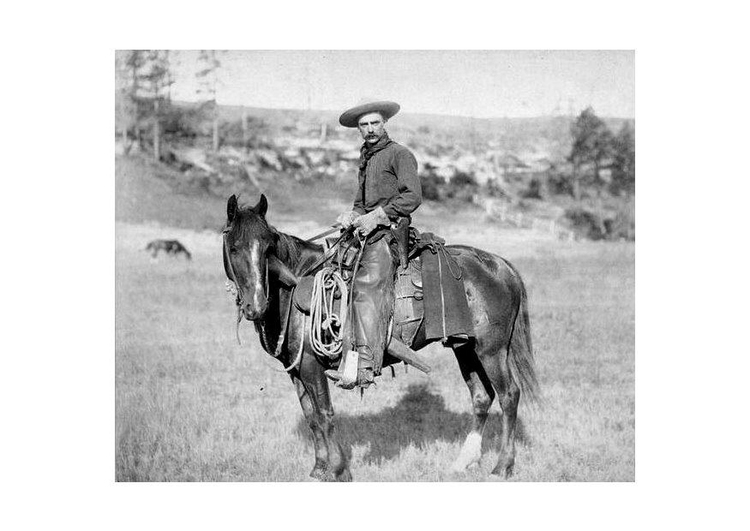 Foto cowboy omkring 1887