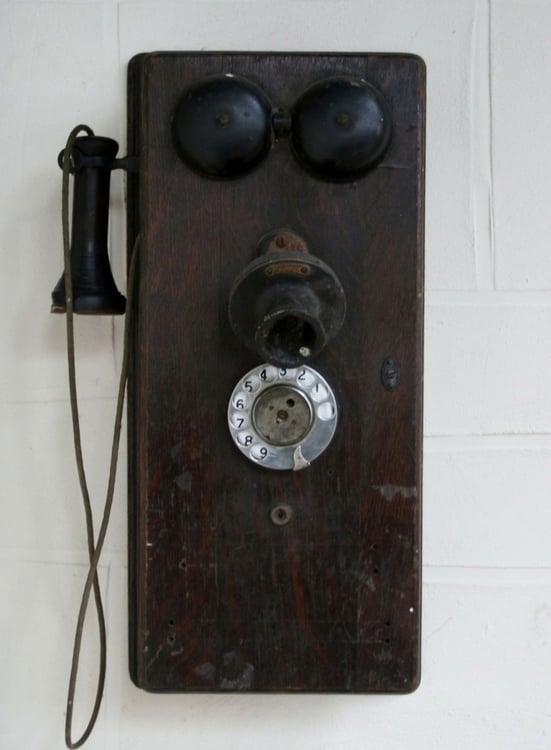 Foto gammal telefon