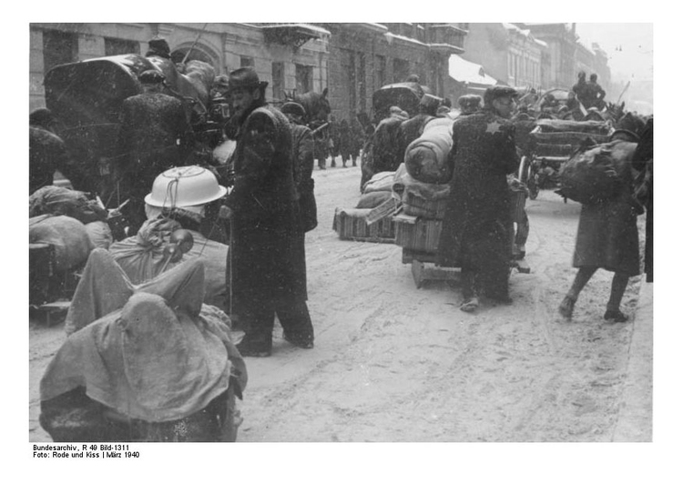 Foto ghettot i Litzmannstadt - deportation