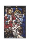 bild glasmålning - jesu födelse