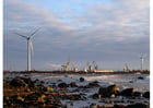 Foton hamn med vindkraftverk
