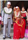 Foton hinduiskt bröllop i Nepal